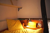 the top bunk(left)