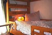 the lower bunk(right)