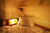the lower bunk(right)