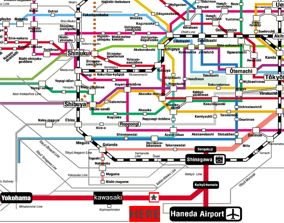 nishiooi railway map