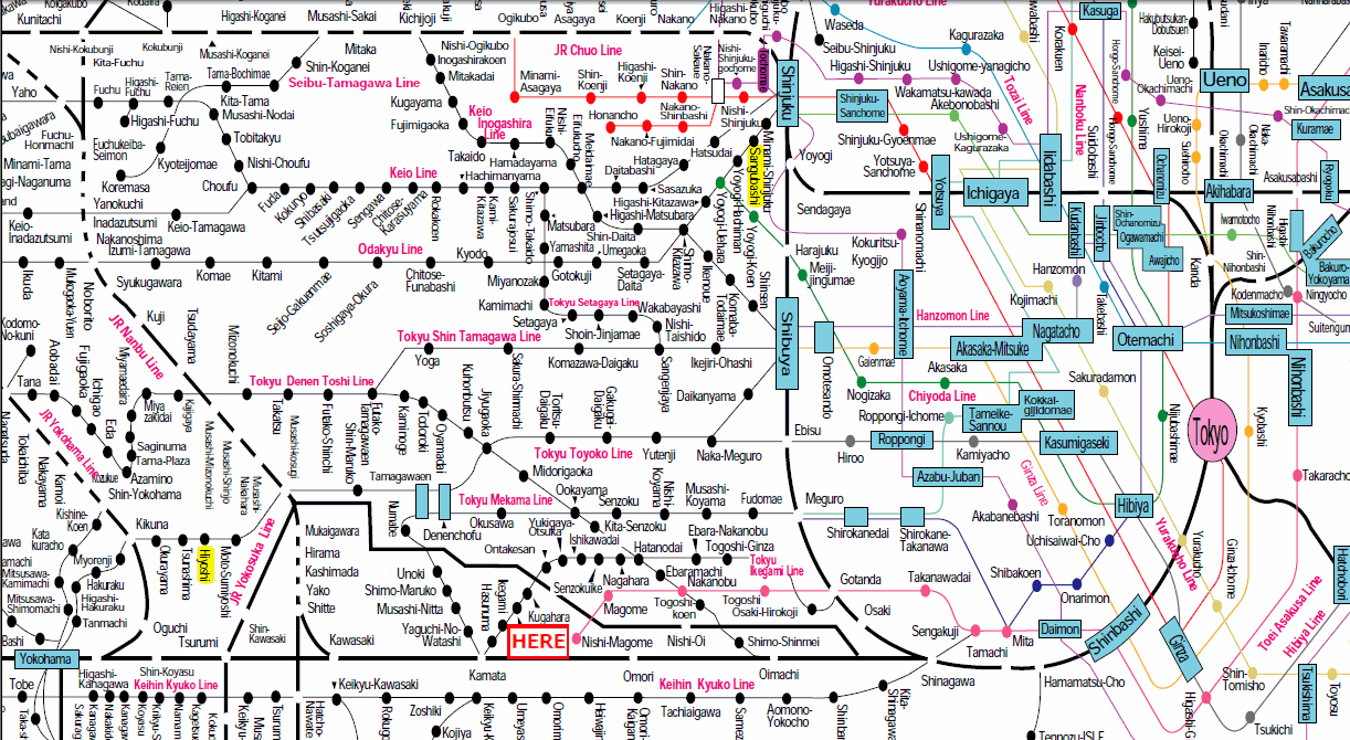 GOTANDA@HOUSE@NIGHIMAGOME railway map