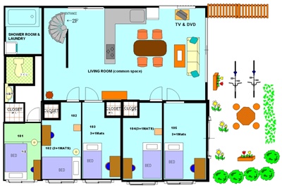 guesthouse shinjuku floormap