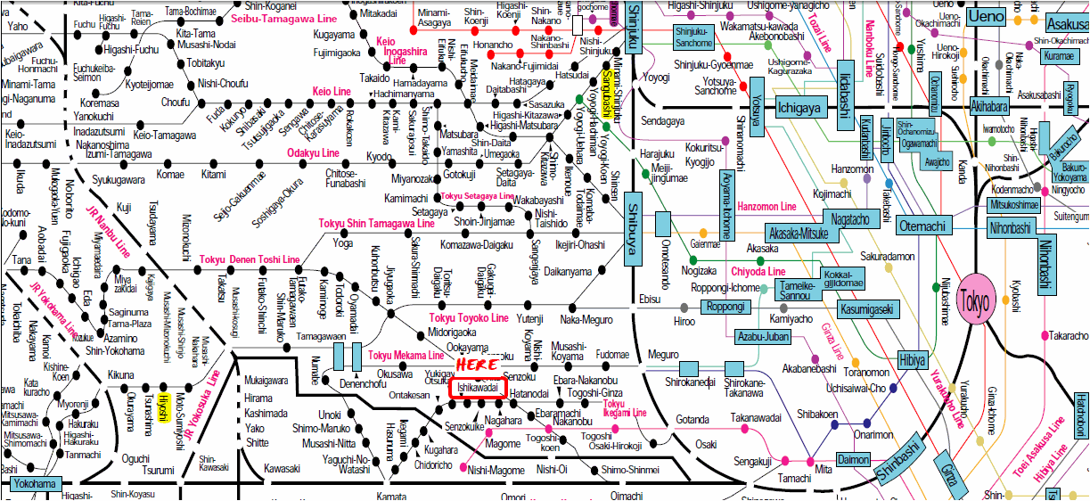 Tokyo-Lodge railway map