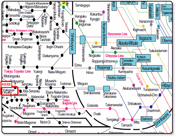 yukigayaotsuka railway map